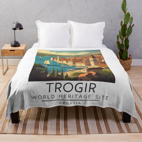 Item preview, A Vintage Travel Poster of Trogir - Croatia designed and sold by GoodOldVintage.