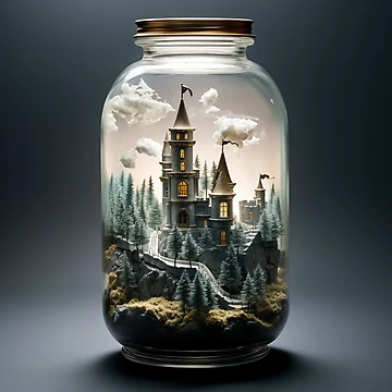 Artwork thumbnail, Castle In A Jar by Rtymer