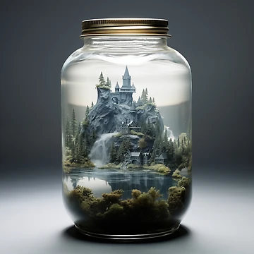 Artwork thumbnail, Castle In A Jar by Rtymer