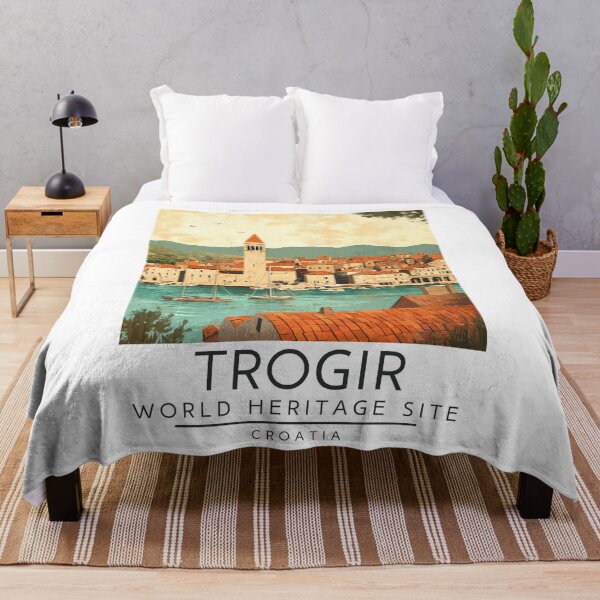 Item preview, A Vintage Travel Poster of Trogir - Croatia designed and sold by GoodOldVintage.