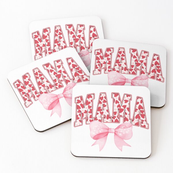 Item preview, Chic Coquette Mama Design with Pink Bow designed and sold by Shabby Script Archive | Digital Designer .