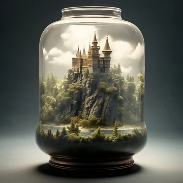 Artwork thumbnail, Castle In A Jar by Rtymer