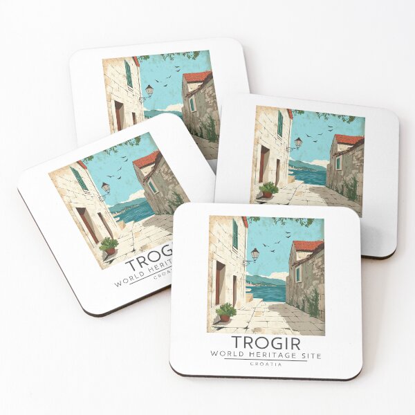 Item preview, A Vintage Travel Poster of Trogir - Croatia  designed and sold by GoodOldVintage.