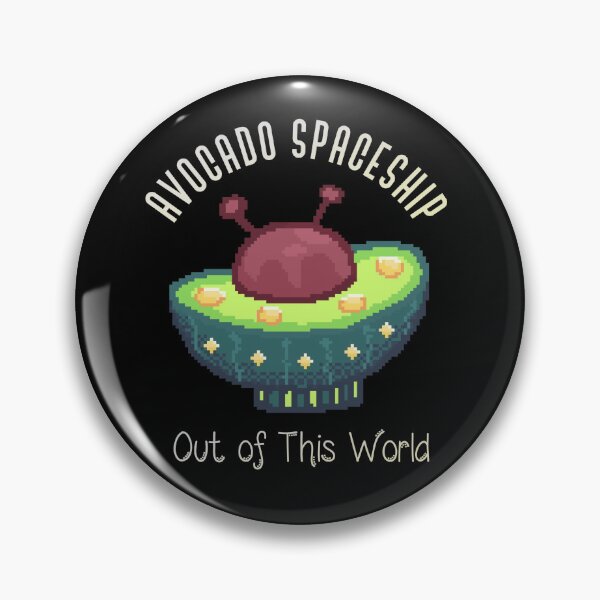 Item preview, Avocado spaceship pixel art designed and sold by ZerpaGiovanna.
