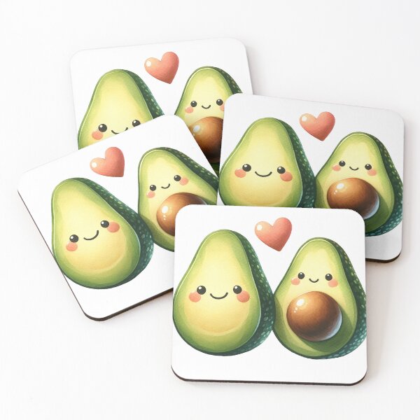 Item preview, Adorable Avocado Couple - Cute and Wholesome Illustration designed and sold by Colorten.