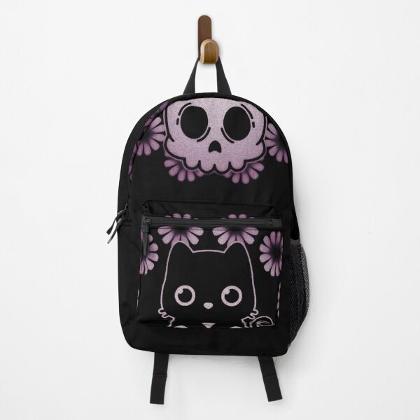Item preview, Diseño gótico. Gatito lindo. Calavera. Flores. Estilo de dibujos animados. N.° 1 designed and sold by Artistic63.