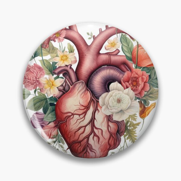Item preview, Floral Heart Anatomy designed and sold by papersandtschai.