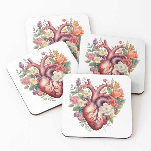 Item preview, Floral Heart Anatomy designed and sold by papersandtschai.