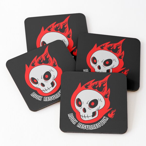 Item preview, Rock Resurrection Flaming Skull LOGO designed and sold by miggity--mack.