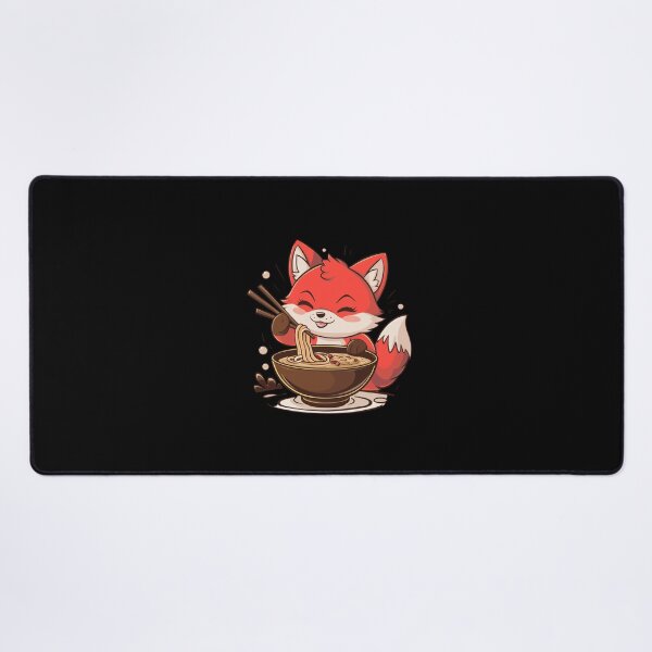 Item preview, Cute kawaii red fox eat ramen designed and sold by Mateusz Majcherek.