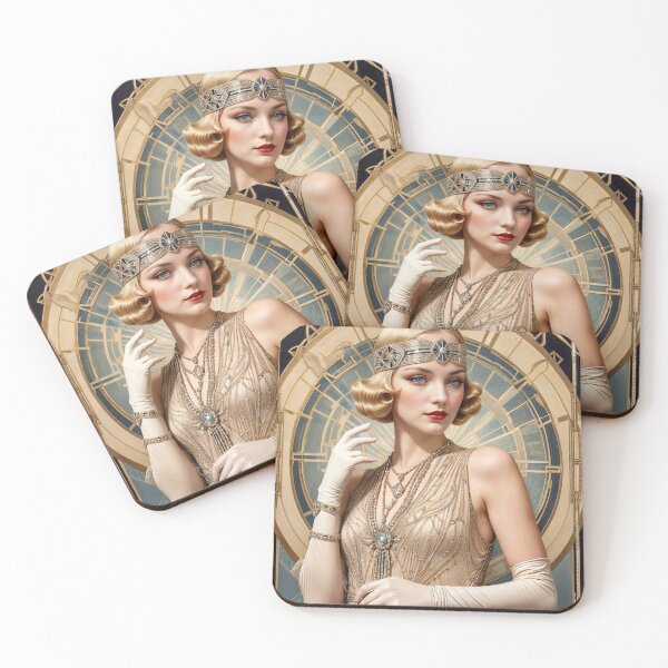 Item preview, Wall Art - Vintage Art Deco Girl #9 - Large designed and sold by ForeverPrintsOK.