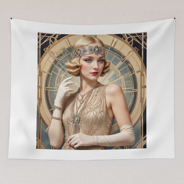 Item preview, Wall Art - Vintage Art Deco Girl #9 - Large designed and sold by ForeverPrintsOK.
