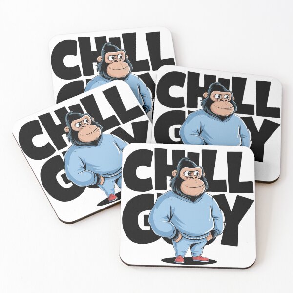 Item preview, Chill Guy Gorilla Cartoon Design designed and sold by MonkiFlipp.