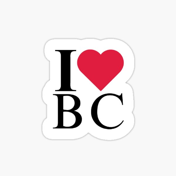 I Heart BC Sticker