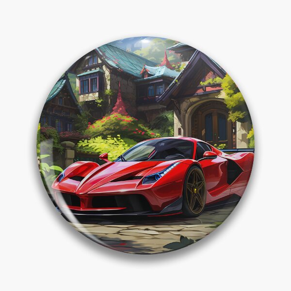 Item preview, Exotic Hypercar Parked In Front of Luxury Mansion In Mountains designed and sold by RevUpDesign.