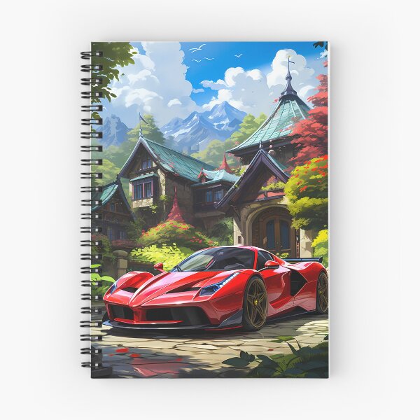 Item preview, Exotic Hypercar Parked In Front of Luxury Mansion In Mountains designed and sold by RevUpDesign.