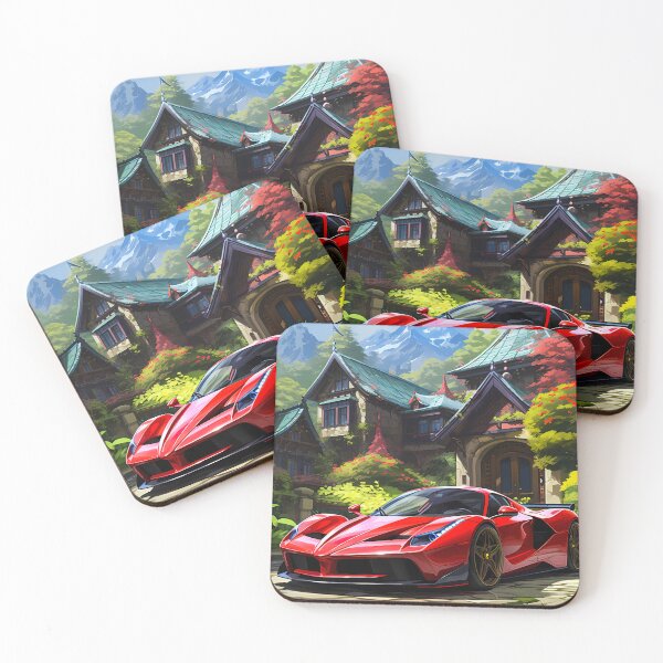Item preview, Exotic Hypercar Parked In Front of Luxury Mansion In Mountains designed and sold by RevUpDesign.