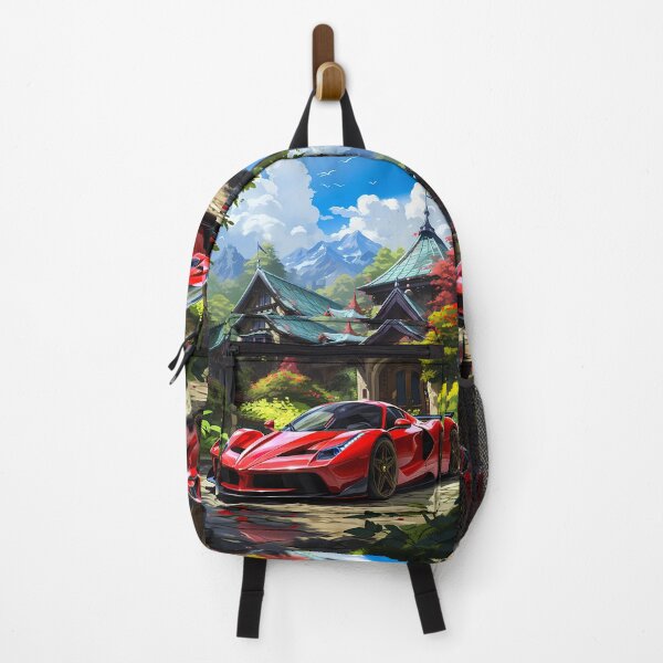 Item preview, Exotic Hypercar Parked In Front of Luxury Mansion In Mountains designed and sold by RevUpDesign.