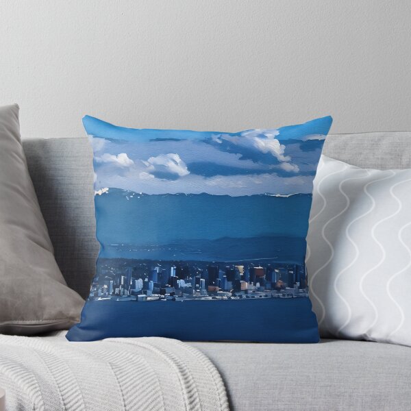 Artikelvorschau, Blick auf die Cascade Mountains in Seattle (Ölgemälde) entworfen und verkauft von flyscenicair.