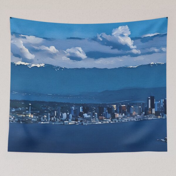 Item preview, Seattle Cascade Mountain View (Oil Painting) designed and sold by flyscenicair.