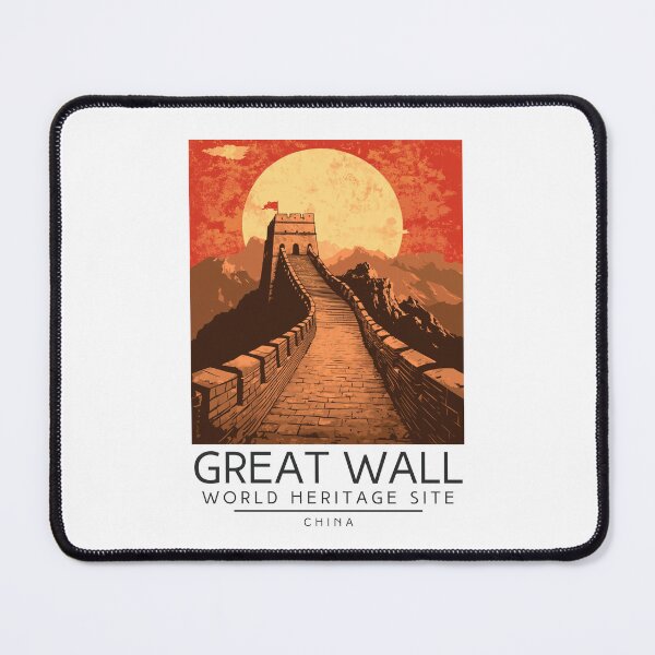 Item preview, A Vintage Travel Poster of The Great Wall of China - China  designed and sold by GoodOldVintage.