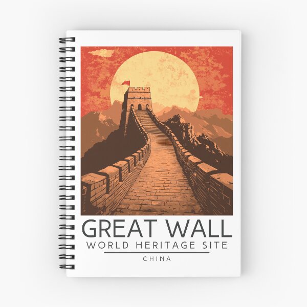 Item preview, A Vintage Travel Poster of The Great Wall of China - China  designed and sold by GoodOldVintage.