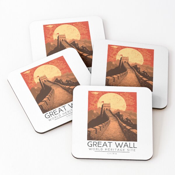 Item preview, A Vintage Travel Poster of The Great Wall of China - China  designed and sold by GoodOldVintage.