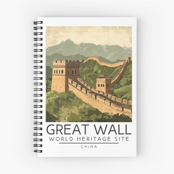 Item preview, A Vintage Travel Poster of The Great Wall of China - China  designed and sold by GoodOldVintage.