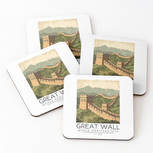 Item preview, A Vintage Travel Poster of The Great Wall of China - China  designed and sold by GoodOldVintage.