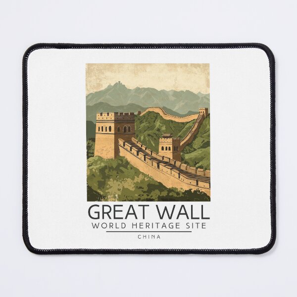 Item preview, A Vintage Travel Poster of The Great Wall of China - China  designed and sold by GoodOldVintage.