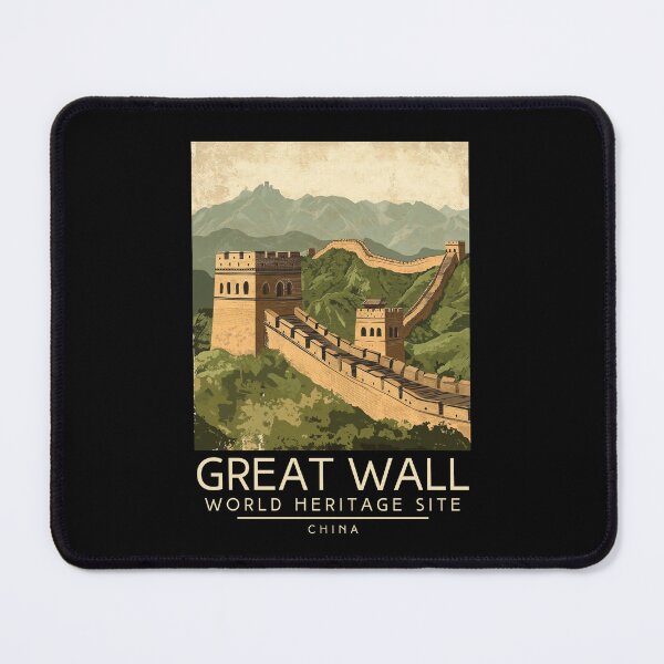 Item preview, A Vintage Travel Poster of The Great Wall of China - China  designed and sold by GoodOldVintage.