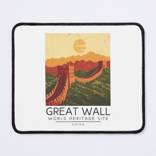 Item preview, A Vintage Travel Poster of The Great Wall of China - China  designed and sold by GoodOldVintage.