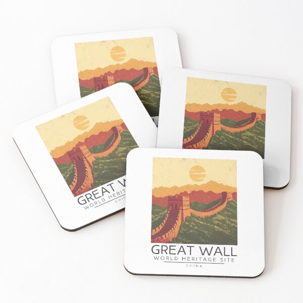 Item preview, A Vintage Travel Poster of The Great Wall of China - China  designed and sold by GoodOldVintage.