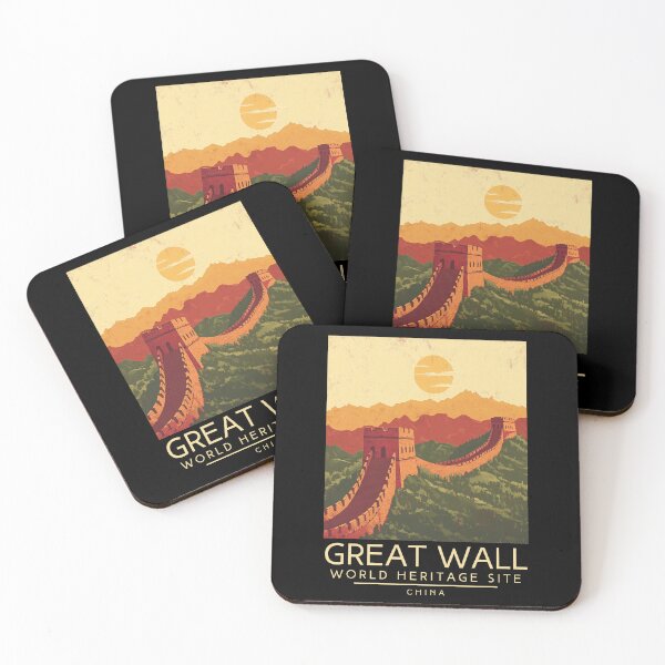 Item preview, A Vintage Travel Poster of The Great Wall of China - China  designed and sold by GoodOldVintage.