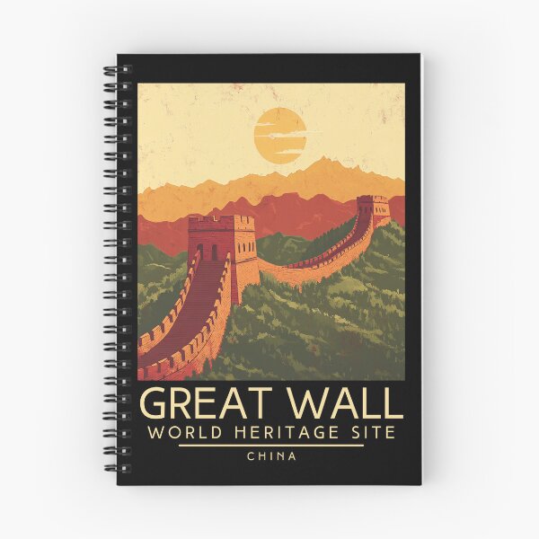 Item preview, A Vintage Travel Poster of The Great Wall of China - China  designed and sold by GoodOldVintage.