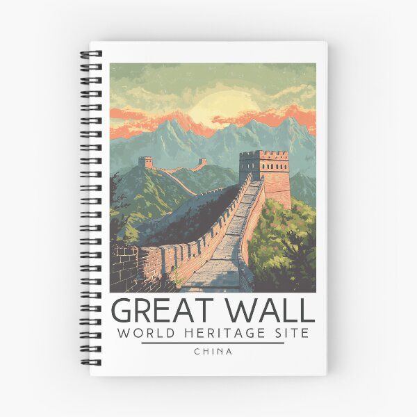 Item preview, A Vintage Travel Poster of The Great Wall of China - China  designed and sold by GoodOldVintage.