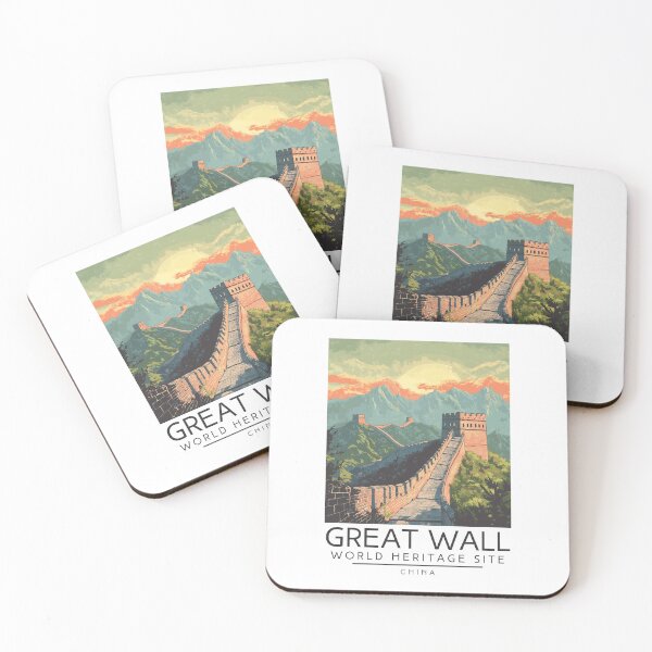 Item preview, A Vintage Travel Poster of The Great Wall of China - China  designed and sold by GoodOldVintage.