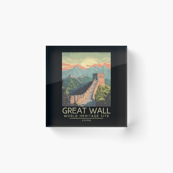 Item preview, A Vintage Travel Poster of The Great Wall of China - China  designed and sold by GoodOldVintage.