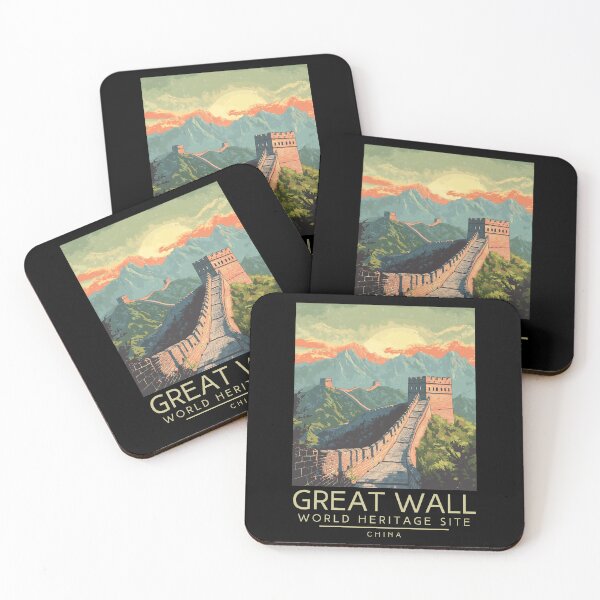 Item preview, A Vintage Travel Poster of The Great Wall of China - China  designed and sold by GoodOldVintage.