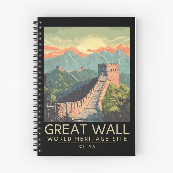 Item preview, A Vintage Travel Poster of The Great Wall of China - China  designed and sold by GoodOldVintage.