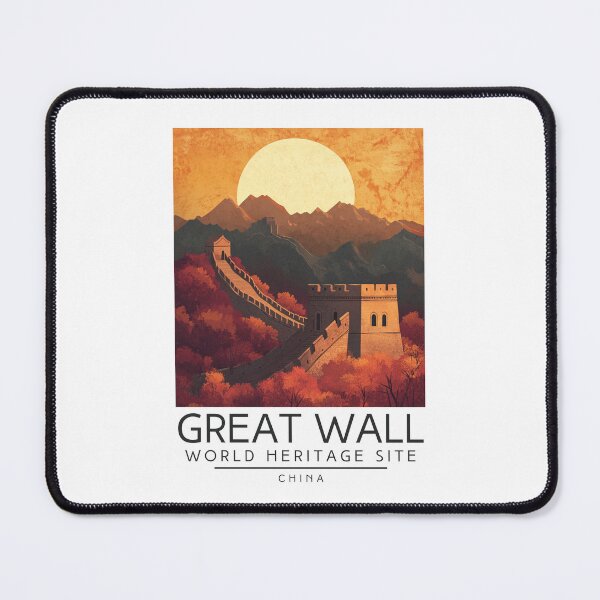 Item preview, A Vintage Travel Poster of The Great Wall of China - China  designed and sold by GoodOldVintage.