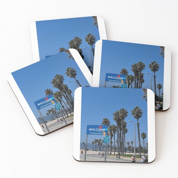 Item preview, Welcome to Santa Monica Sign with Bike Path, Pacific Ocean, and Malibu Views designed and sold by MMVisualArts.