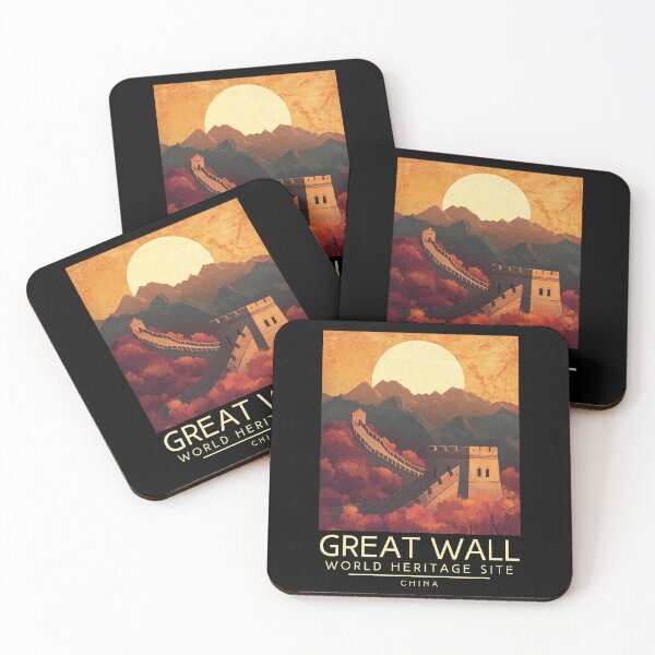 Item preview, A Vintage Travel Poster of The Great Wall of China - China  designed and sold by GoodOldVintage.