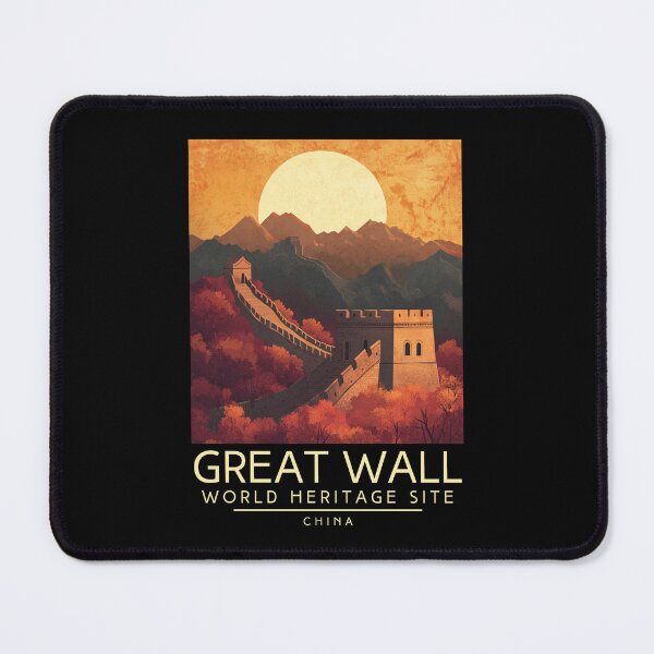 Item preview, A Vintage Travel Poster of The Great Wall of China - China  designed and sold by GoodOldVintage.