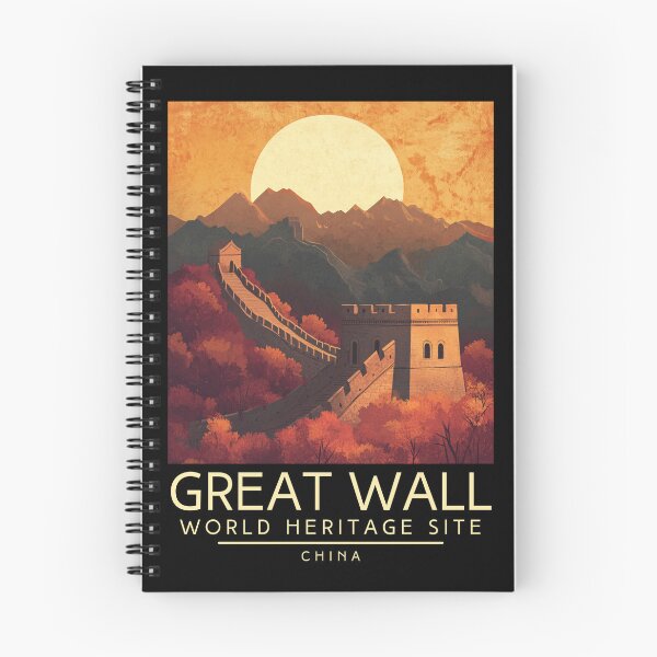 Item preview, A Vintage Travel Poster of The Great Wall of China - China  designed and sold by GoodOldVintage.