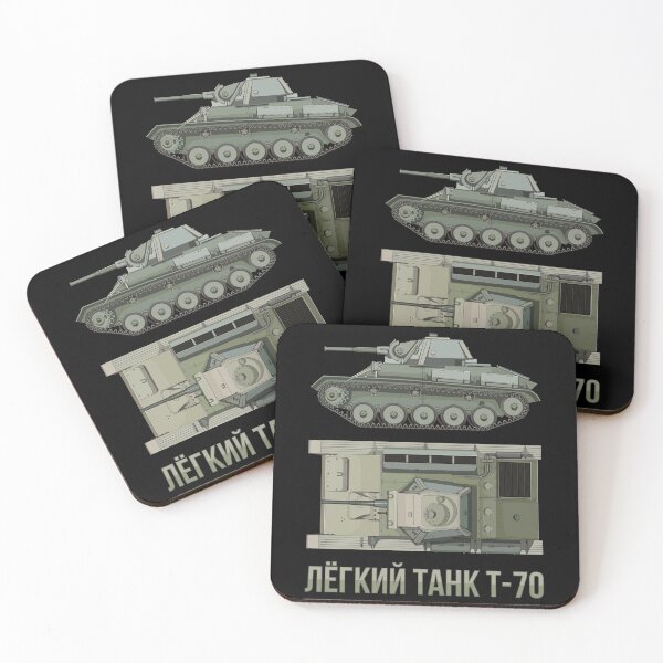 Item preview, T-70 WW2 Russian Light Tank Color Illustration Diagrams designed and sold by MilitaryMart.