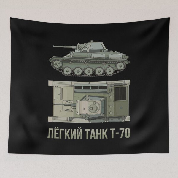 Item preview, T-70 WW2 Russian Light Tank Color Illustration Diagrams designed and sold by MilitaryMart.