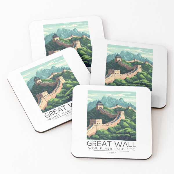 Item preview, A Vintage Travel Poster of The Great Wall of China - China  designed and sold by GoodOldVintage.