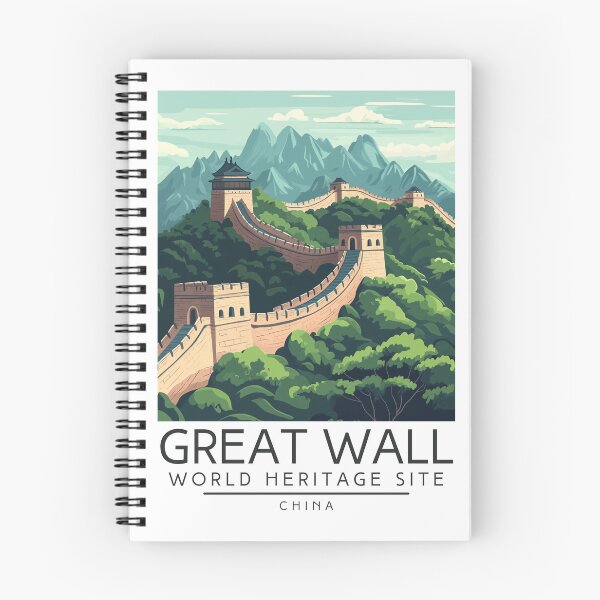 Item preview, A Vintage Travel Poster of The Great Wall of China - China  designed and sold by GoodOldVintage.