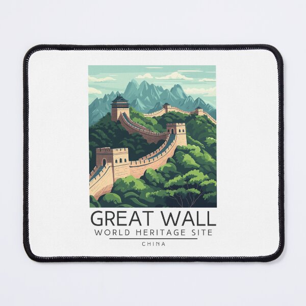 Item preview, A Vintage Travel Poster of The Great Wall of China - China  designed and sold by GoodOldVintage.